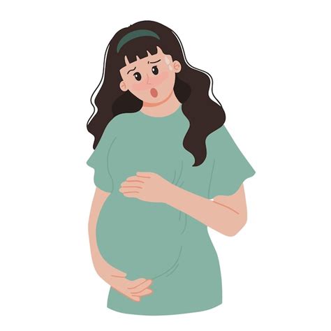 Illustratie van een vrouw die haar buik vasthoudt na de bevalling, met focus op de verschillende veranderingen zoals slappe huid en striae.