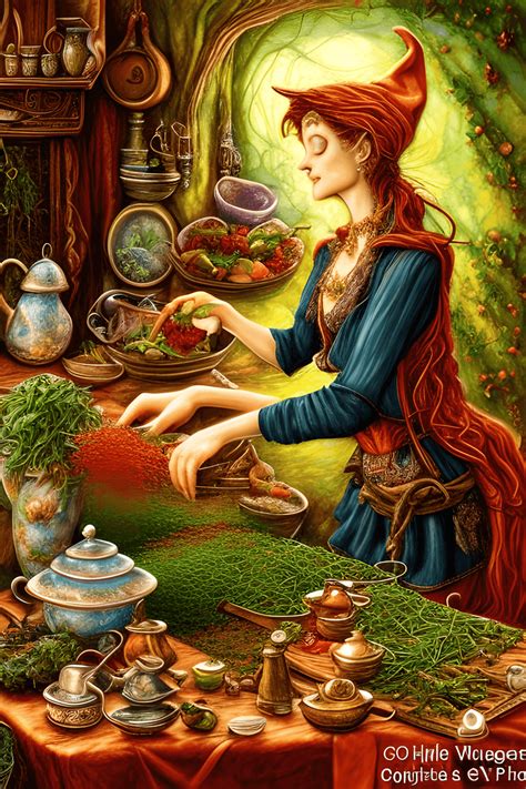 afbeelding van Andi Grace die kruiden prepareert