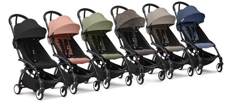 Collage van verschillende meerling kinderwagens in diverse kleuren en configuraties.