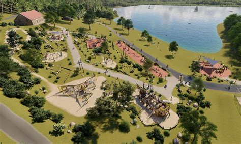 kinderen spelen in de Erlebnisspielplatz Piraten Bucht Hennesee