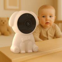 Close-up van de LSC Smart Connect babyfoon in beervorm