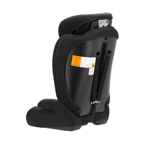 Illustratie van de Puck Harry autostoel met een kind erin, die de verstelbare hoofdsteun en gordels toont.