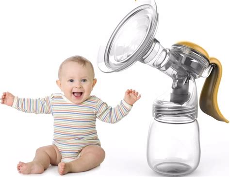 illustratie van borstmassage en handmatig kolven met een spuitje