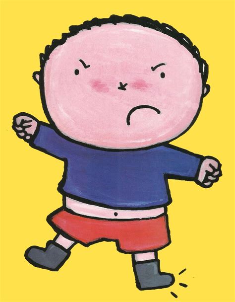 illustratie van een peuter die boos is