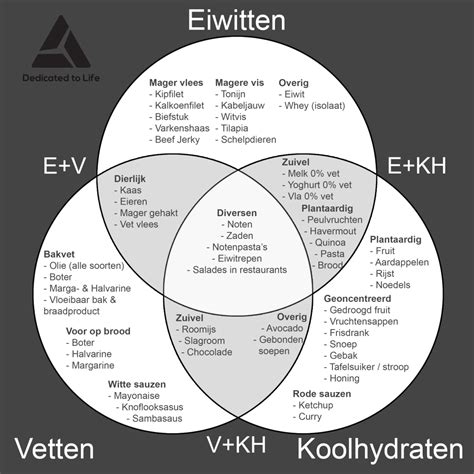 Informatieve infographic over de balans van macronutriënten (koolhydraten, eiwitten, vetten) tijdens de zwangerschap.
