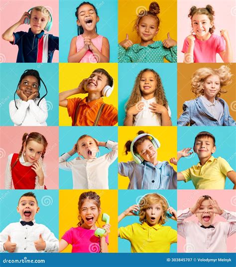 Kinderen die emoties uitbeelden bij het luisteren naar muziek