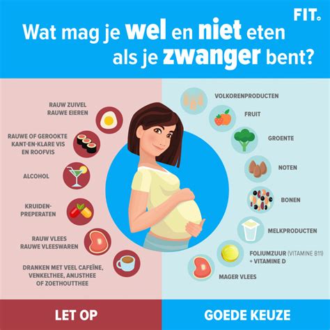 infographic met voedingsadvies tijdens de zwangerschap