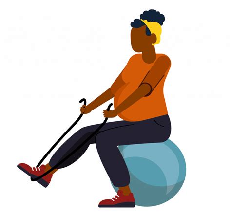 Illustratie van een vrouw die sport in de vroege zwangerschap