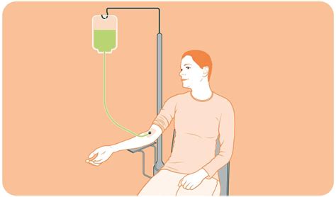 Illustratie van een pijnpompje met infuus