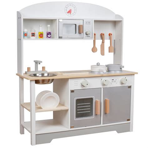 Een gedetailleerde foto van een Howa houten speelgoedkeuken.
