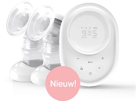Illustratie van het gebruik van een dubbele elektrische borstkolf