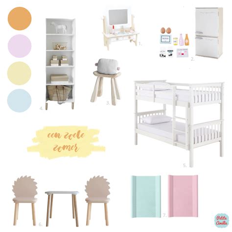 Een collage van verschillende Petite Amélie meegroeibedjes in diverse kleuren en stijlen.