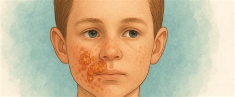 Krentenbaard met typische korstjes rond de mond