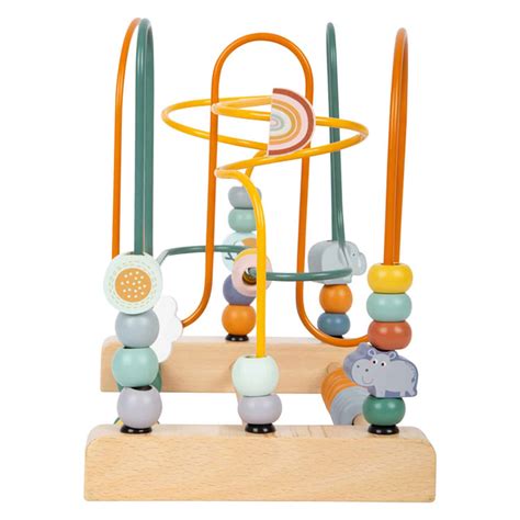 Motoriekspiraal met houten kralen