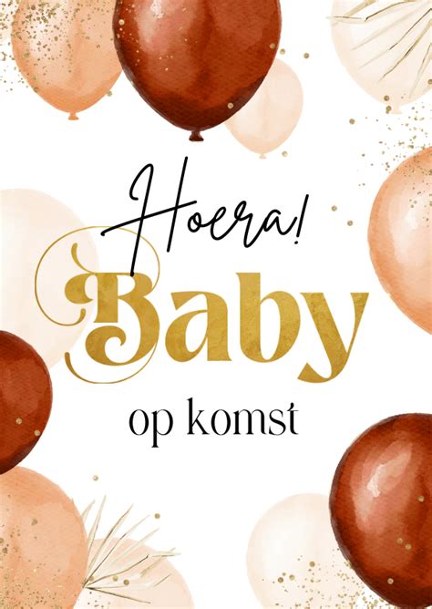 baby op komst met feestelijke ballonnen
