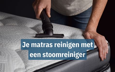 Infographic met stappenplan voor het reinigen van schimmel op een matras met azijn en baking soda