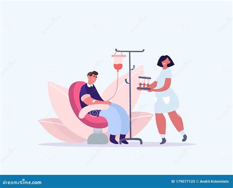 Illustratie van een laboratoriummedewerker die een bloedtest uitvoert voor hCG-niveaus.