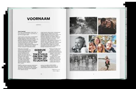 Schermopname van digitale babyboek software met opties voor tekst en foto's