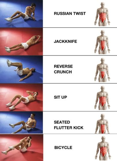 Schema met oefeningen voor core stability na de bevalling