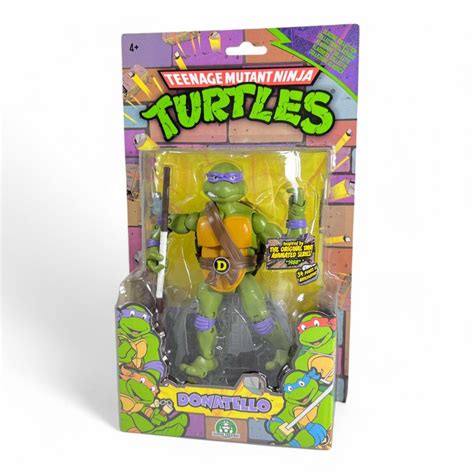 Detailopname van een Mint on Card (MOC) Teenage Mutant Ninja Turtles actiefiguur