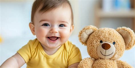 Illustratie van een schattige baby met een geboortekaartje