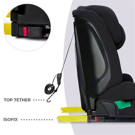 Illustratie van correcte installatie van een Maxi-Cosi autostoeltje met ISOFIX en top tether.