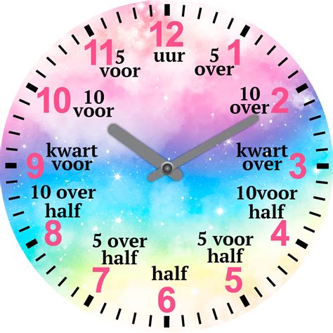 Illustratie van een kind dat leert kloklezen met behulp van een educatieve klok en een zandloper.