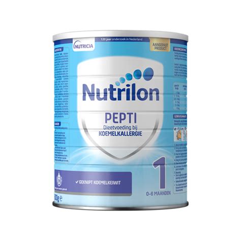 Grafiek die de verschillende indicaties voor Nutrilon Pepti producten weergeeft.
