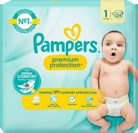 Illustratie van de navelvriendelijke uitsparing op een Pampers luier