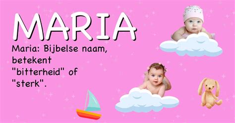 Infographic met de meest voorkomende varianten van de naam Maria