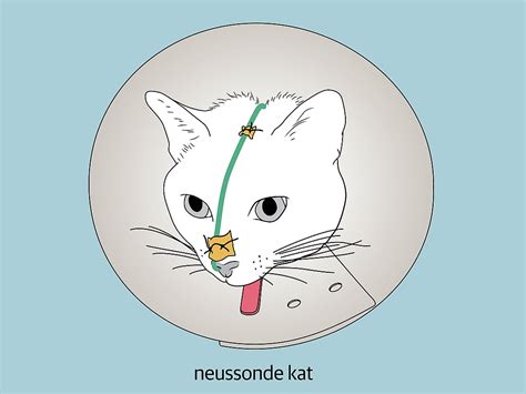 Illustratie van een baby die via een neussonde gevoed wordt