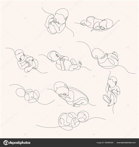 illustratie van een slapende baby met een lichte glimlach op het gezicht