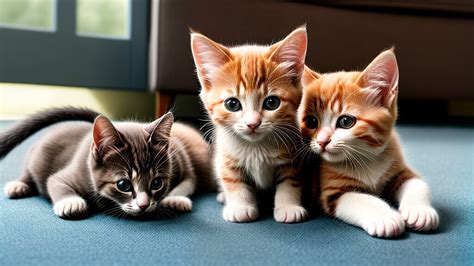 Groepje kittens die samen spelen, wat hun socialisatie bevordert.