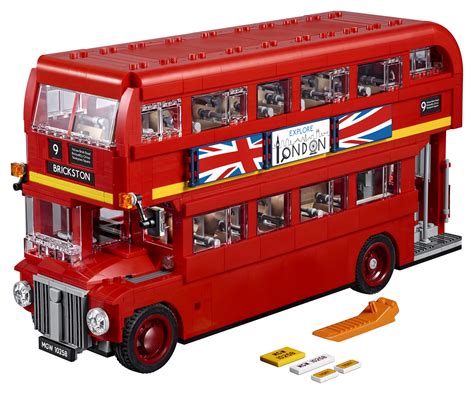 Gedetailleerd LEGO model van een Londense dubbeldekker bus
