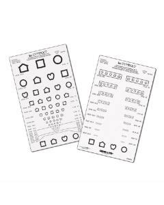 Illustratie van verschillende visustesten (E-haken, LEA-symbolen)