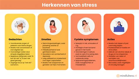Infographic met pictogrammen die verschillende psychologische oorzaken van stress en angst weergeven