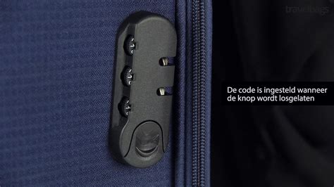 Illustratie van de stappen voor het instellen van een TSA-cijferslot