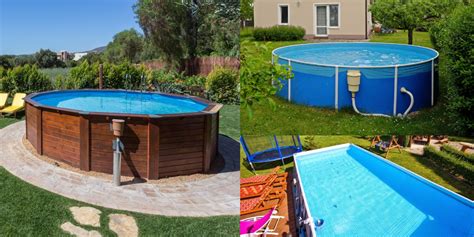 Schema met de voordelen van een opzetzwembad vergeleken met een opblaasbaar zwembad