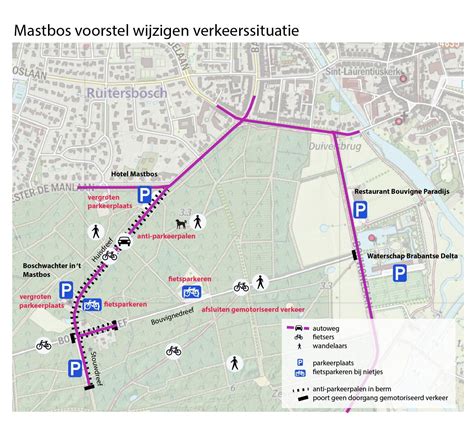 Kaart van parkeermogelijkheden bij OLVG