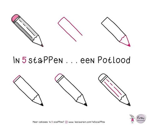 Illustratie van een kind dat probeert te tekenen met een potlood
