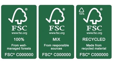 FSC-logo op een houten speelgoedproduct