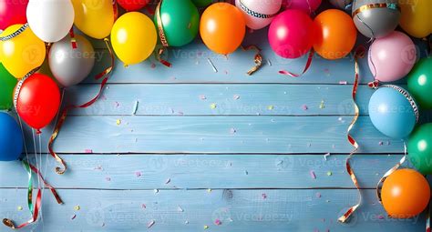 blauw versierde babykamer met ballonnen en slingers