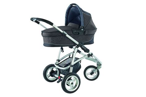 Schematische weergave van de Quinny Speedi SX met nadruk op de 3 wielen en het aluminium frame