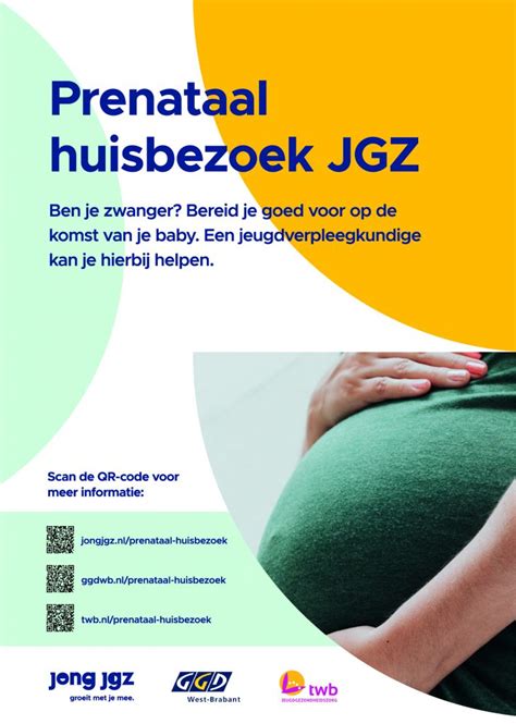 Infographic met de stappen van het prenataal huisbezoek door de jeugdverpleegkundige