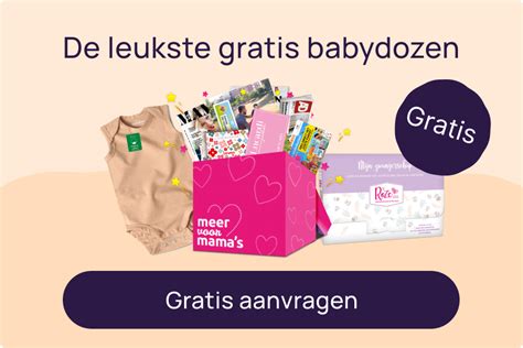 Illustratie van verschillende gratis babypakketten en zwangerschapsboxen.