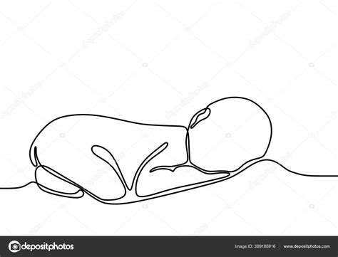 illustratie van een slapende baby