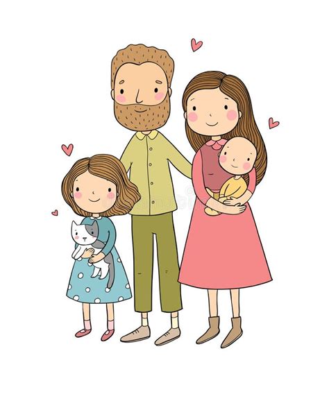 Illustratie van een gelukkig gezin of baby's