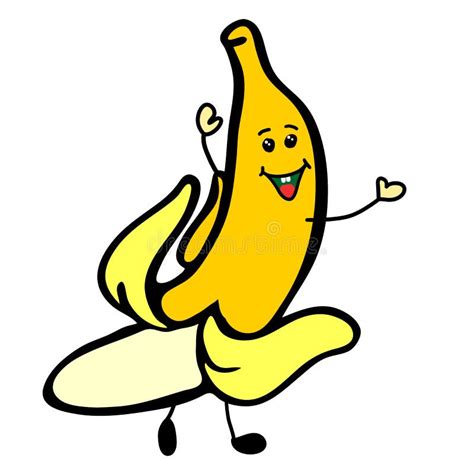 Illustratie van een peuter die met een banaan in de hand telefoneert.