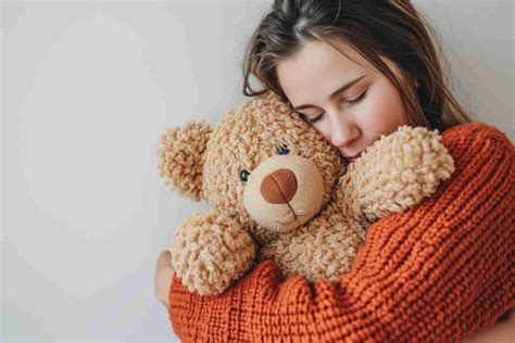 Illustratie van een baby die een knuffel met een fopspeen vasthoudt