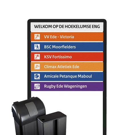 Informatiebord met lesrooster voor ouder- en kindzwemmen